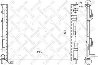 Stellox 10-26566-SX радиатор, охлаждение двигателя на RENAULT TWINGO II (CN0_)