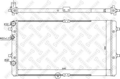 Stellox 10-26569-SX радиатор, охлаждение двигателя на SEAT CORDOBA Vario (6K5)