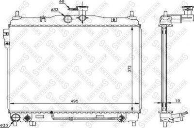 Stellox 10-26604-SX радиатор, охлаждение двигателя на HYUNDAI GETZ (TB)