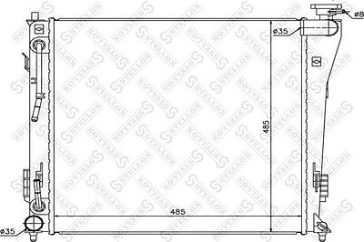 Stellox 10-26628-SX радиатор, охлаждение двигателя на HYUNDAI i40 CW (VF)