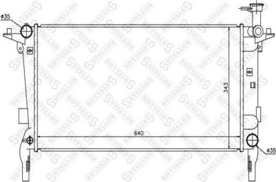 Stellox 10-26630-SX радиатор, охлаждение двигателя на HYUNDAI GENESIS купе