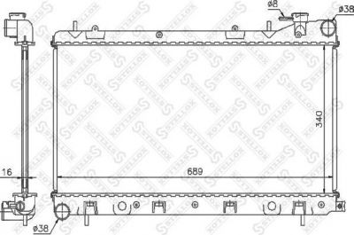 Stellox 10-26640-SX радиатор, охлаждение двигателя на SUBARU IMPREZA универсал (GF)