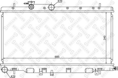 Stellox 10-26644-SX радиатор, охлаждение двигателя на SUBARU LEGACY III универсал (BE, BH)