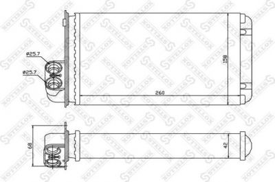 STELLOX Теплообменник, отопление салона (10-35000-SX)