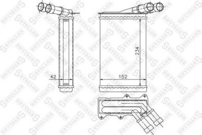 STELLOX Теплообменник, отопление салона (10-35005-SX)