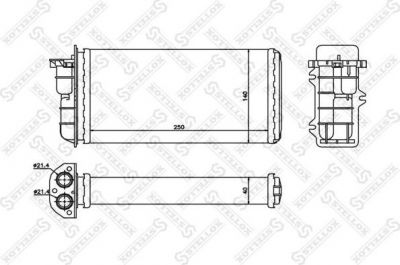 STELLOX Теплообменник, отопление салона (10-35008-SX)