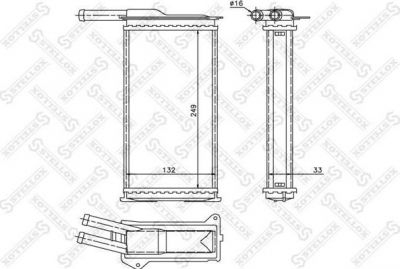 STELLOX Теплообменник, отопление салона (10-35009-SX)