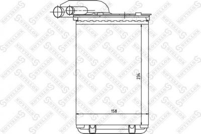 STELLOX Теплообменник, отопление салона (10-35014-SX)