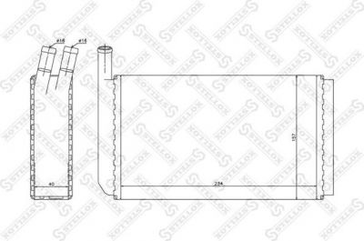 STELLOX Теплообменник, отопление салона (10-35018-SX)