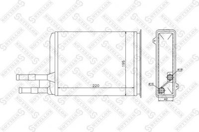 STELLOX Теплообменник, отопление салона (10-35025-SX)