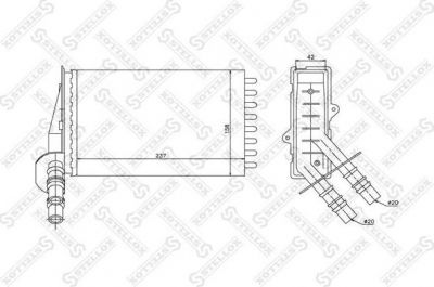 STELLOX Теплообменник, отопление салона (10-35043-SX)