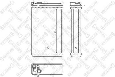 STELLOX Теплообменник, отопление салона (10-35046-SX)