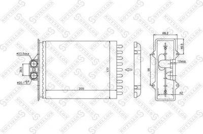 STELLOX Теплообменник, отопление салона (10-35056-SX)