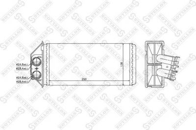 Stellox 10-35095-SX теплообменник, отопление салона на PEUGEOT 307 SW (3H)