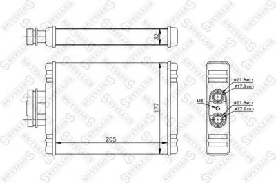 STELLOX Теплообменник, отопление салона (10-35114-SX)