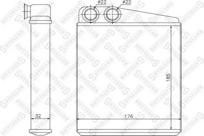 STELLOX Теплообменник, отопление салона (10-35117-SX)