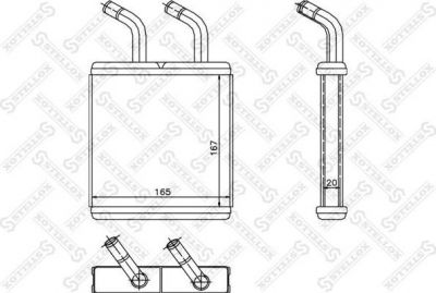 Stellox 10-35123-SX теплообменник, отопление салона на KIA RIO универсал (DC)