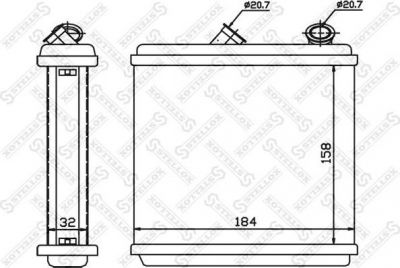 Stellox 10-35128-SX теплообменник, отопление салона на OPEL VECTRA A (86_, 87_)