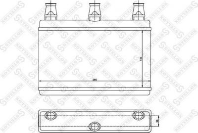 Stellox 10-35142-SX теплообменник, отопление салона на 5 (E60)