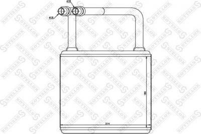 Stellox 10-35145-SX теплообменник, отопление салона на MERCEDES-BENZ E-CLASS (W211)