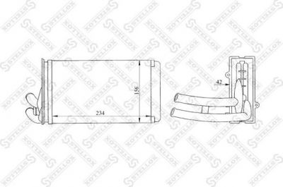 Stellox 10-35150-SX теплообменник, отопление салона на AUDI 80 Avant (8C, B4)