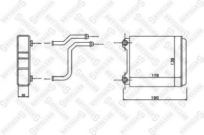 Stellox 10-35151-SX теплообменник, отопление салона на AUDI A8 (4E_)