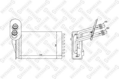 Stellox 10-35181-SX теплообменник, отопление салона на SKODA OCTAVIA Combi (1U5)