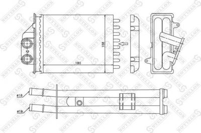 Stellox 10-35195-SX теплообменник, отопление салона на FIAT PANDA (169)