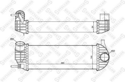 Stellox 10-40031-SX интеркулер на RENAULT KANGOO / GRAND KANGOO (KW0/1_)