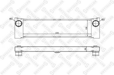 Stellox 10-40053-SX интеркулер на MERCEDES-BENZ VITO автобус (W639)