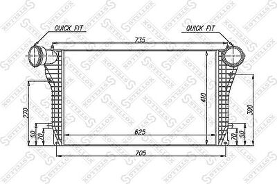 Stellox 10-40095-SX интеркулер на VW GOLF IV (1J1)