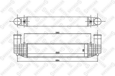 Stellox 10-40129-SX интеркулер на VW SHARAN (7M8, 7M9, 7M6)