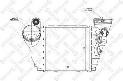 Stellox 10-40165-SX интеркулер на VW GOLF IV (1J1)