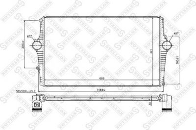 Stellox 10-40180-SX интеркулер на VOLVO S80 I (TS, XY)