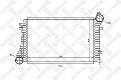 Stellox 10-40183-SX интеркулер на VW GOLF V (1K1)