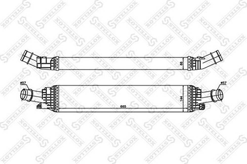 Stellox 10-40184-SX интеркулер на AUDI A4 Allroad (8KH, B8)