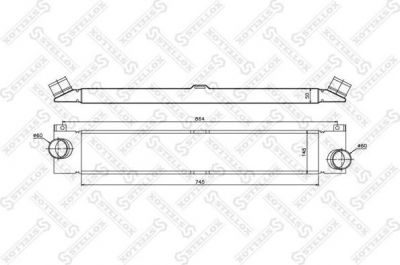 Stellox 10-40198-SX интеркулер на FIAT DUCATO c бортовой платформой/ходовая часть (250, 290)