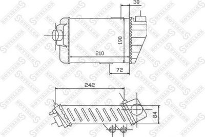 Stellox 10-40216-SX интеркулер на VW PASSAT Variant (3A5, 35I)