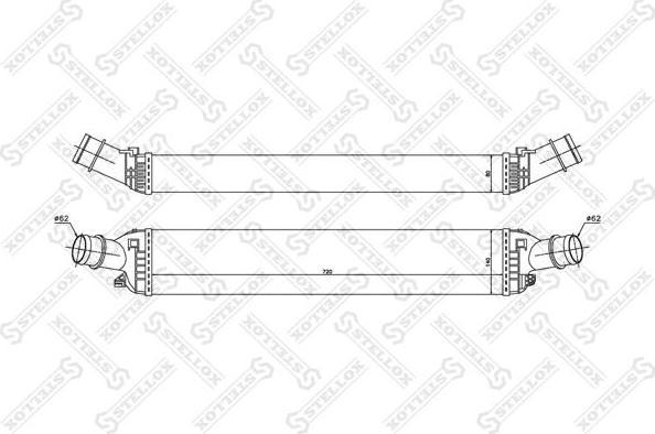 Stellox 10-40217-SX интеркулер на AUDI A4 Avant (8K5, B8)