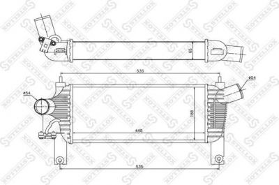 Stellox 10-40233-SX интеркулер на NISSAN NAVARA (D40)