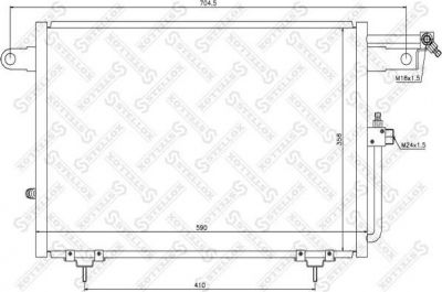 STELLOX Радиатор кондиционера (конденсор) (10-45007-SX)