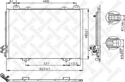 STELLOX Радиатор кондиционера (конденсор) (10-45009-SX)