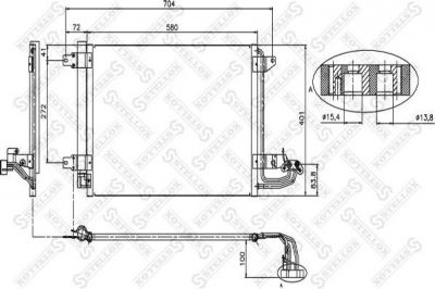 STELLOX Радиатор кондиционера (конденсор) (10-45023-SX)