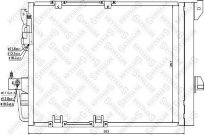 Stellox 10-45035-SX конденсатор, кондиционер на OPEL ZAFIRA A (F75_)