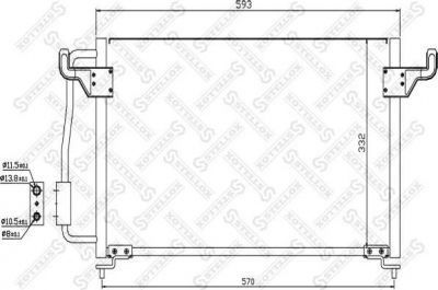 Stellox 10-45046-SX конденсатор, кондиционер на PEUGEOT 605 (6B)