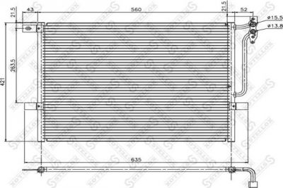Stellox 10-45052-SX конденсатор, кондиционер на X3 (E83)