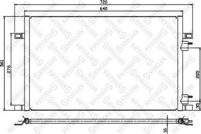 STELLOX Радиатор кондиционера (конденсор) (10-45065-SX)