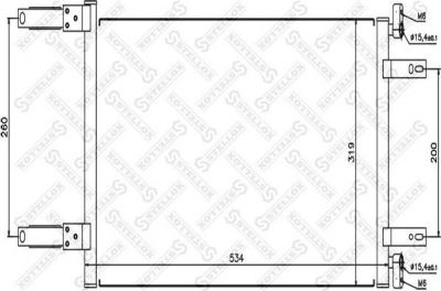 Stellox 10-45084-SX конденсатор, кондиционер на FIAT DOBLO Cargo (223)