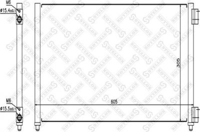 Stellox 10-45085-SX конденсатор, кондиционер на FIAT PUNTO (188)