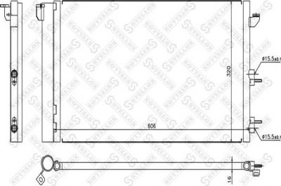 Stellox 10-45087-SX конденсатор, кондиционер на FIAT PANDA (169)